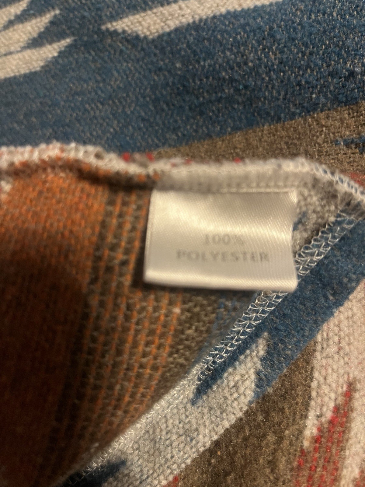 Southwestern Geometric Pattern Collared Button Ja… - image 5