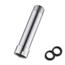 Solid Stainless Steel Shower Extension Arm, 4 Inch Straight, Female to Male N...