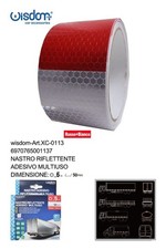 Ruban Adhésif Réfléchissant Multi-Usage XC-0113 Rouge/Blanc Divisé 50Mm X 5M Wis