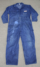 Vintage Big Mac Blue Denim Jean Coveralls Distressed Workwear Men's 46 S