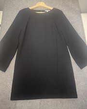 H&M Black Long Sleeve Shift Dress Women’s XS – Minimalist Classic Tunic Style