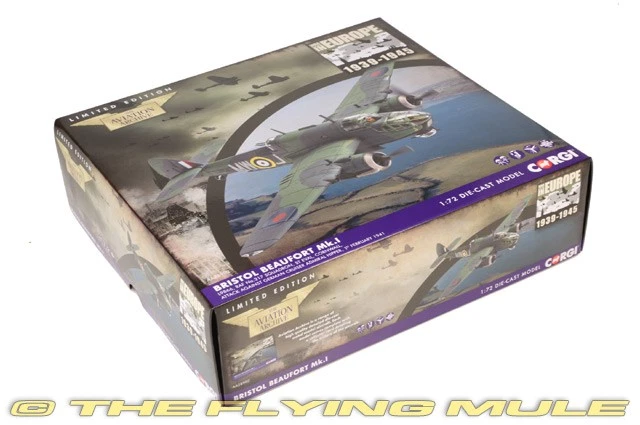 AA28902 Corgi 1:72 Beaufort Mk I, RAF No.217 Sqn *DEFECTIVE* See Description - Image 4 of 4