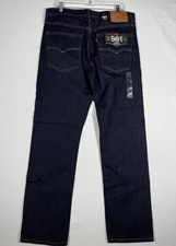 NWT Levi's 501 Premium Jeans Mens 36x32 Button Fly Original Straight Stretch