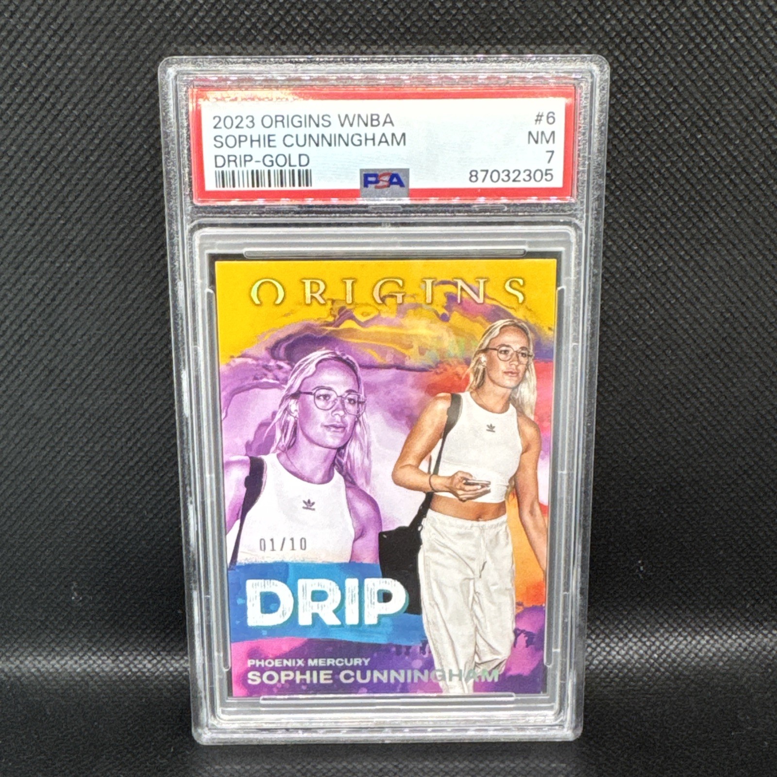 2023 Panini Origins WNBA #6 DRIP Sophie Cunningham GOLD 1/10 PSA 7 NM