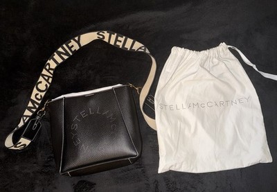 Stella McCartney Black Shoulder Bag with Logo Accent & Original Dust Bag