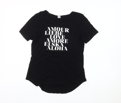 Basic-T-Shirt Damen UK Größe XS Old Navy Schwarz