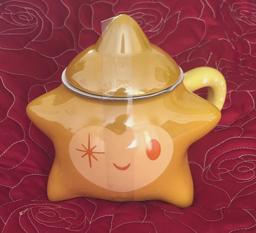 Disney Store Official Wish Golden Star Large Lidded Mug Brand New