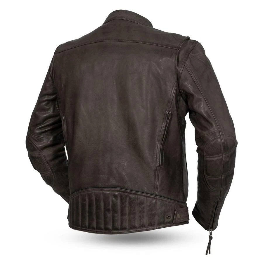First Manufacturing Top Performer Men's Motorcycle Leather Jacket - Image 4 of 4