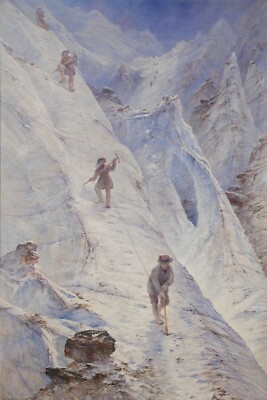 Elijah Walton : ''Alpine Climbers'' (1869)   Giclee Fine Art Print