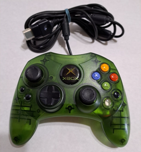 PROBADO Mando Xbox Original Verde Translúcido OEM S-tipo Halo - Imagen 1 de 1