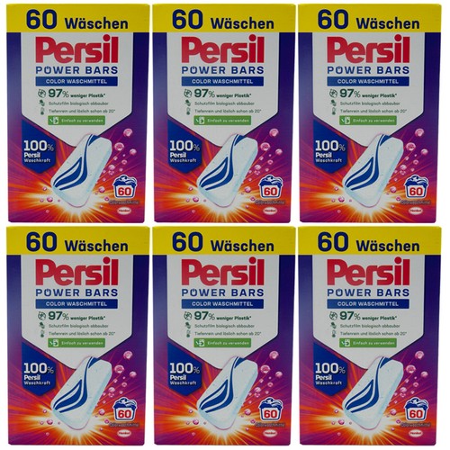 Persil Power Bars 6 x 60 Pezzo Colore Detersivo - Da 20° Efficace - 60 Wl