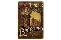 Blechschild Bayern 20X30Cm Schloss Neuschwanstein Schwangau Deko Schild