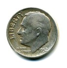 1952 P Roosevelt Dime US 10 Cent U.S America SILVER UNITED STATES 10c Coin #7920 — photo 1