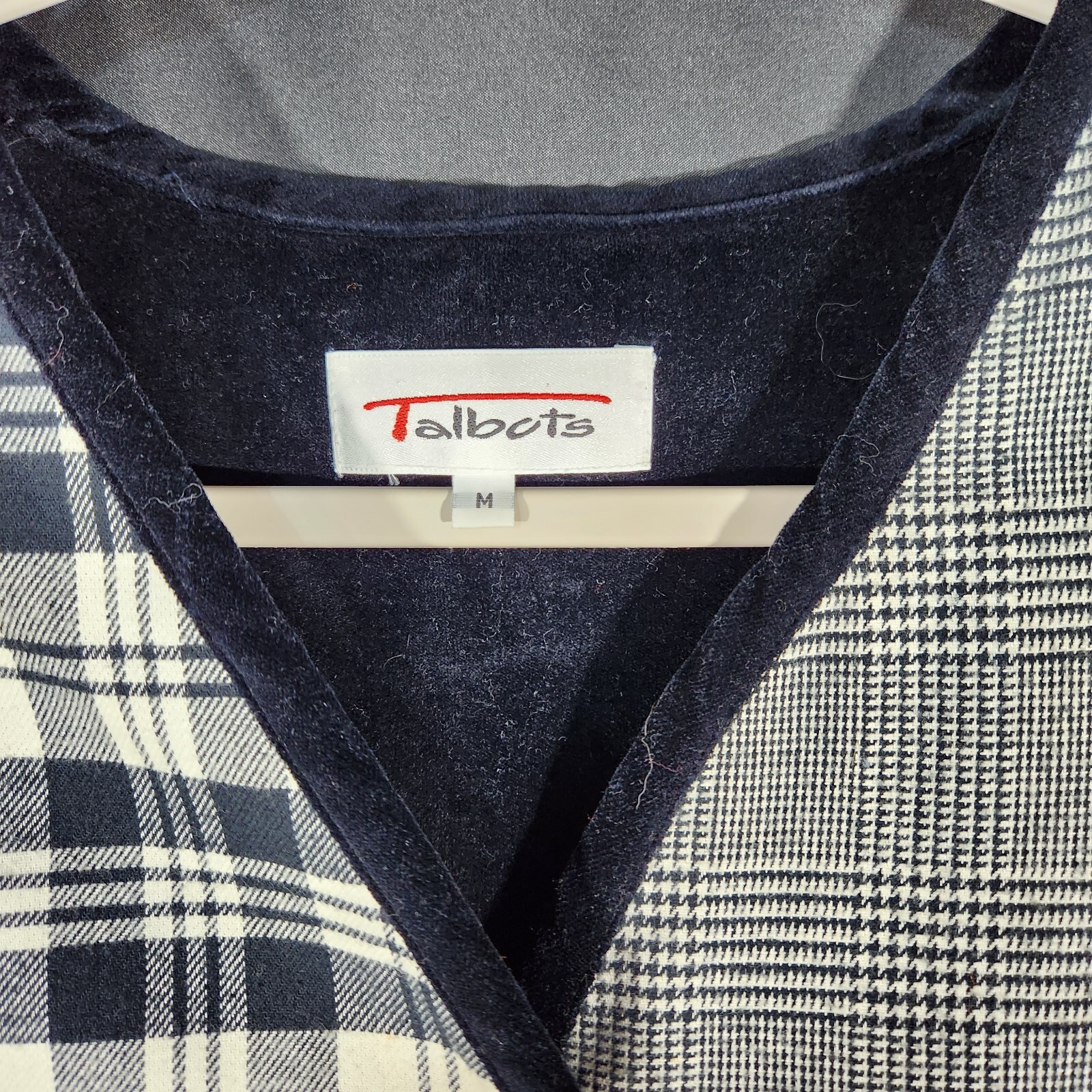 Talbots Women's Button Down Vest Checked Plaid Du… - image 2