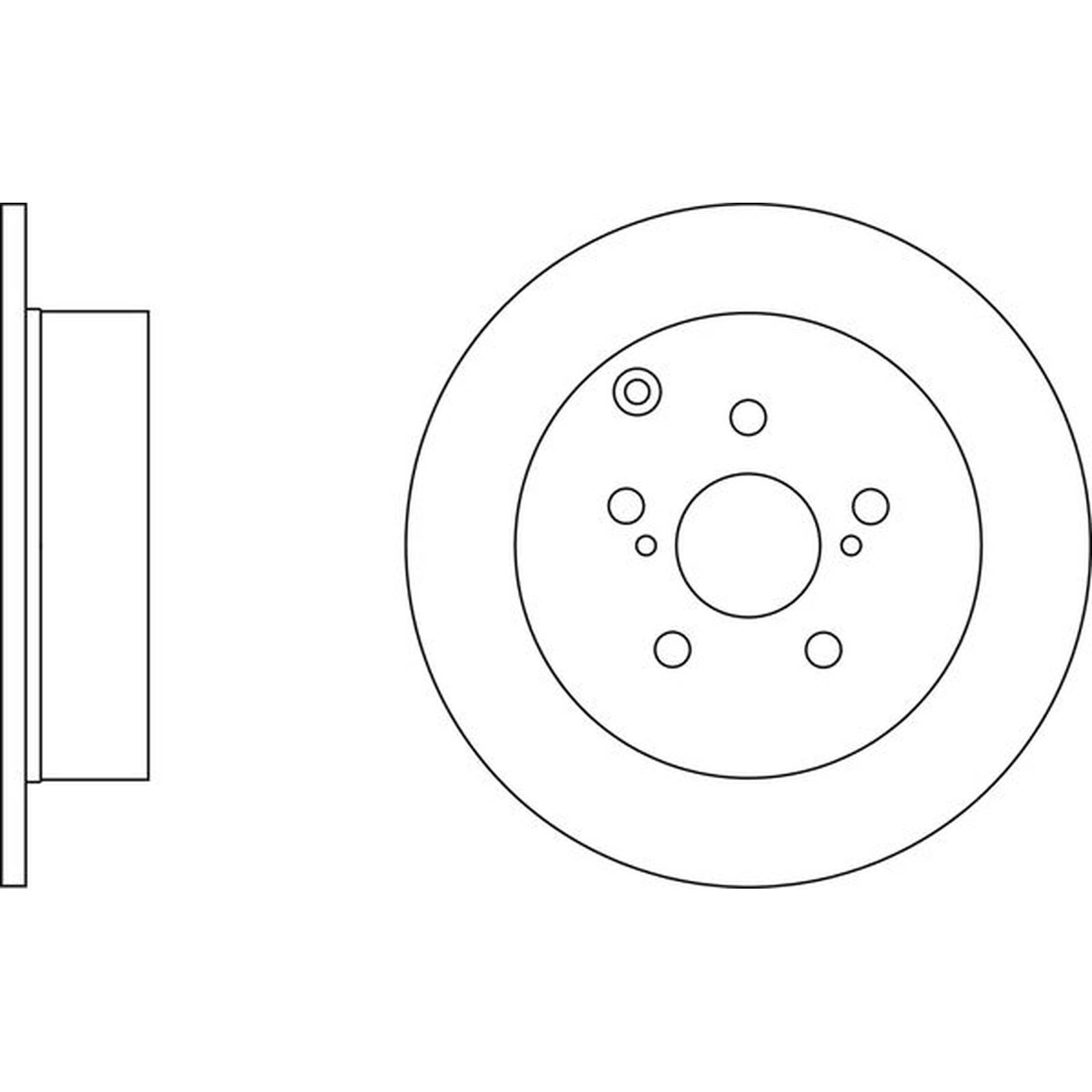 Apec Blue Brake Disc Rear SDK6178 Fits Toyota Celica and Opa and Prius and Vista