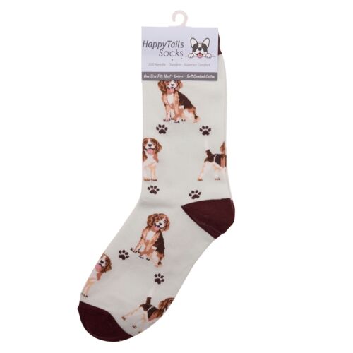 Beagle paw print socks ladies One Size quality cotton mix novelty Dog lover gift - Afbeelding 1 van 1