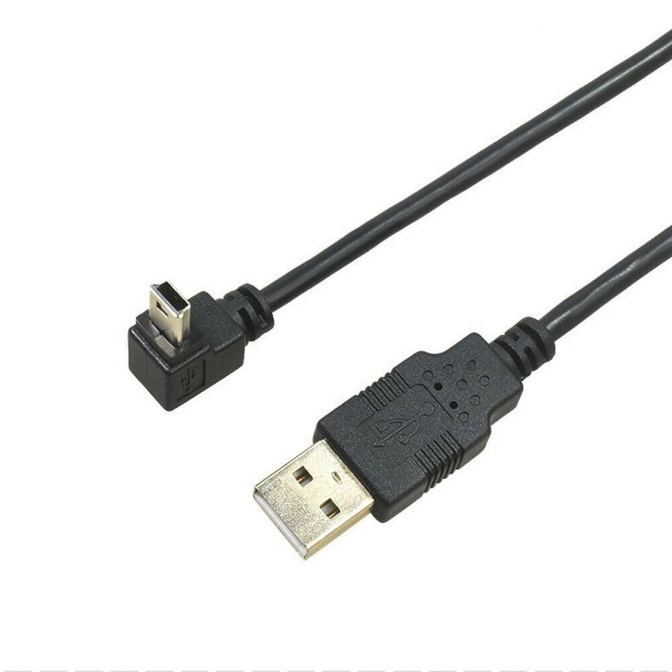 Mini USB Cable Charger Lead Male to Right Angle Mini USB Male Cable 0.3m - 1.5m - Image 4 of 4