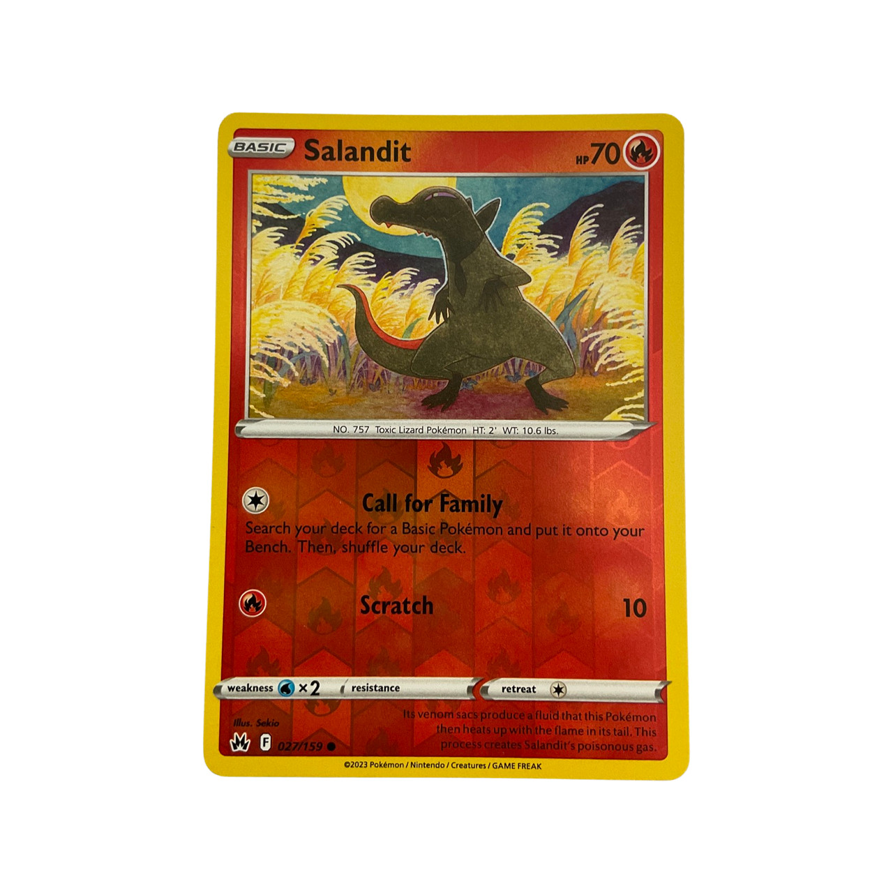 Pokemon - Crown Zenith - Salandit - 027/159 - REVERSE HOLO - NM/M