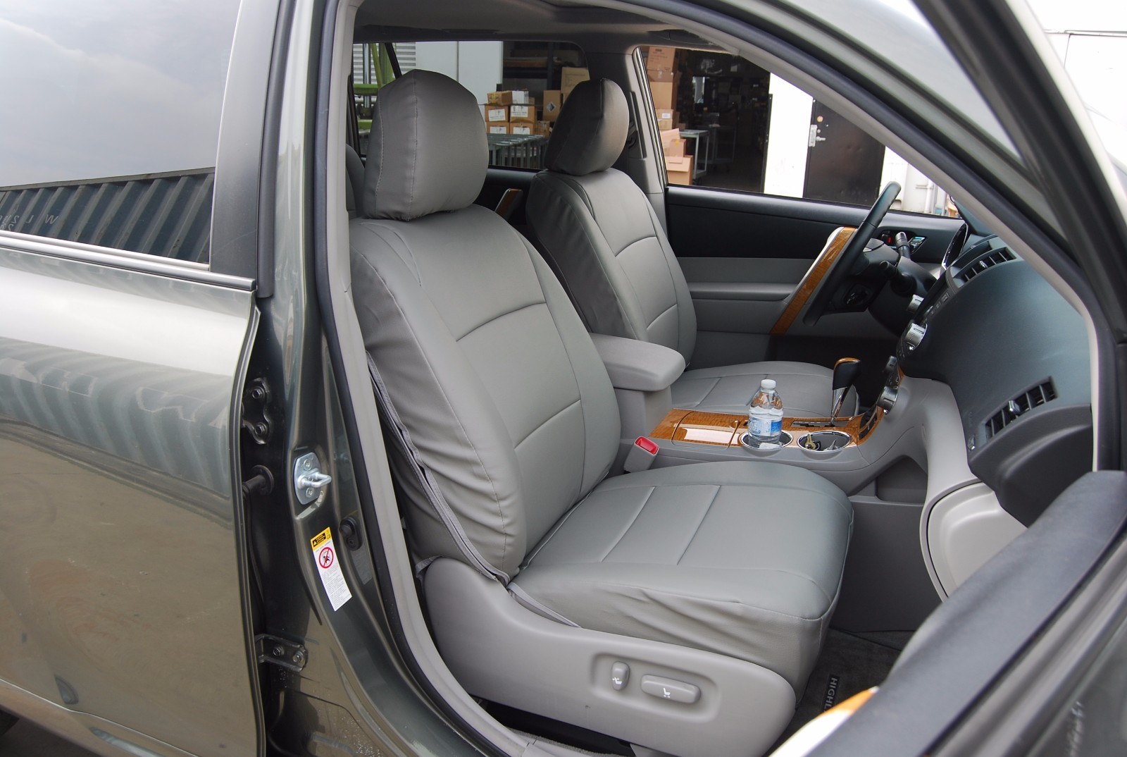 IGGEE S.LEATHER CUSTOM FIT FRONT SEAT COVERS FOR BUICK ENCLAVE 2008