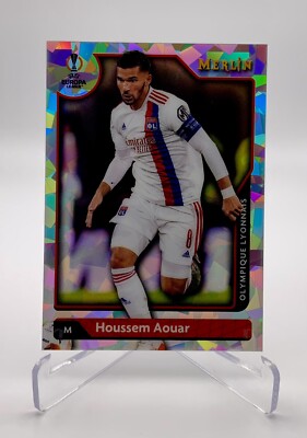 2022 Topps Merlin UEFA 2021-22 Houssem Aouar /250 Atomic Refractor