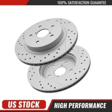 2PCS Rear Drilled Disc Brake Rotors for Subaru Outback Legacy 2015-2024 WRX