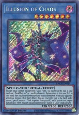 *** ILLUSION OF CHAOS *** ORIGINAL 1ST EDITION SECRET RARE NM BACH-EN034 YUGIOH!