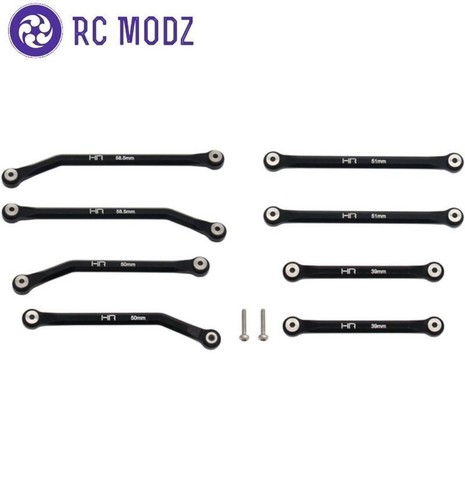 Hot Racing SXTF133HFJ01 Axial SCX24 Jeep C-10 Aluminum High Clear Links 133.7mm