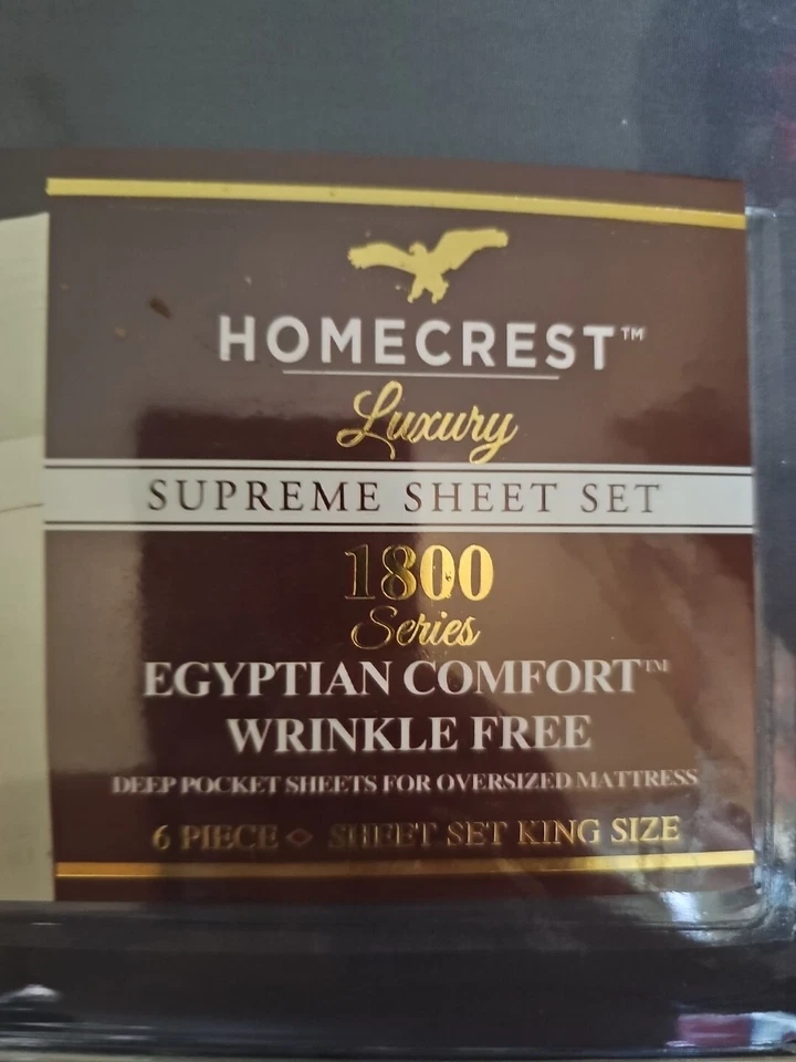 Homecrest Egyptian Comfort 2500 Series 6pc Sheet Set KING, 100% Bamboo Viscose - Image 2 of 4