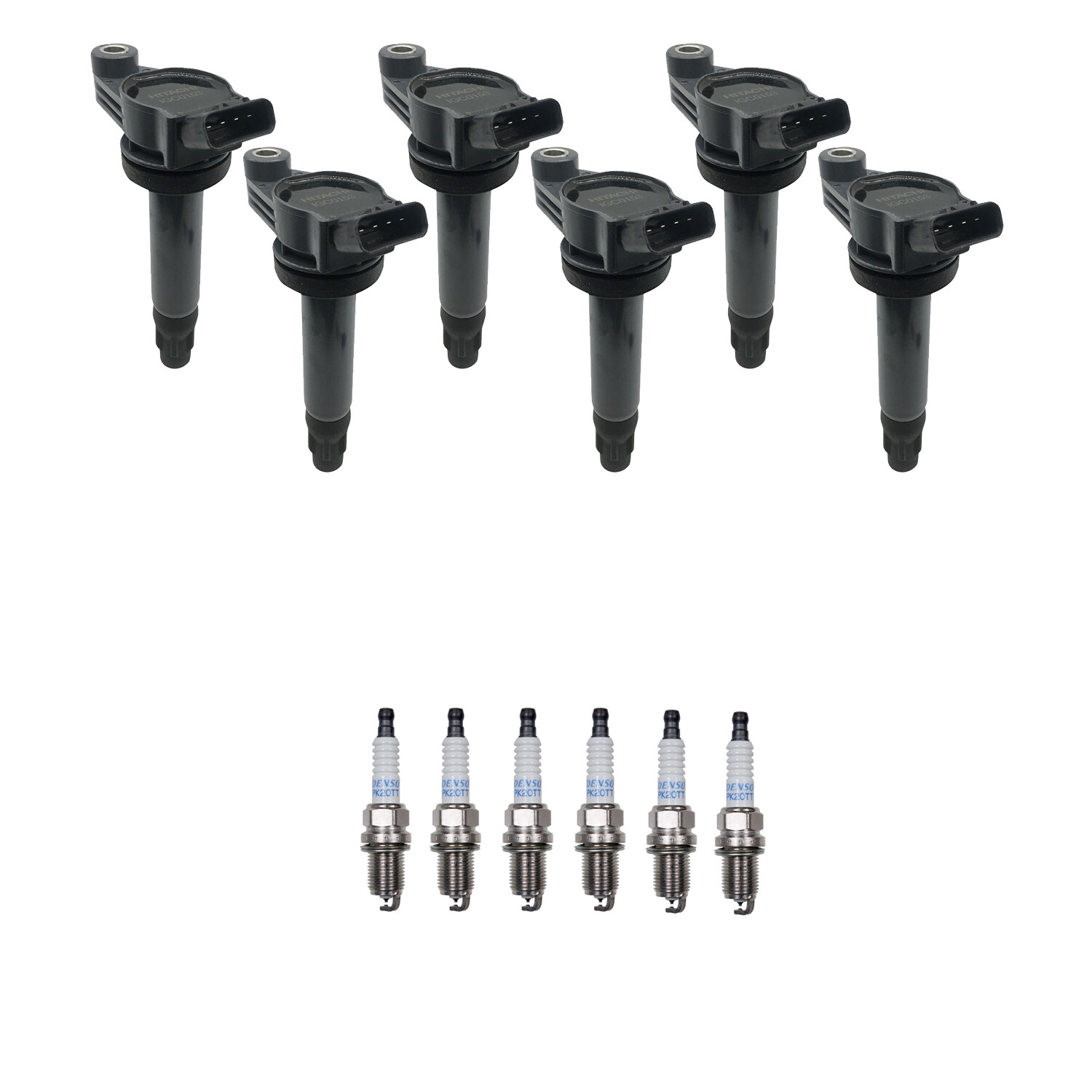 Hitachi 6 Ignition Coil 6 Denso Platinum Spark Plugs Kit For Camry V6 3MZ-FE