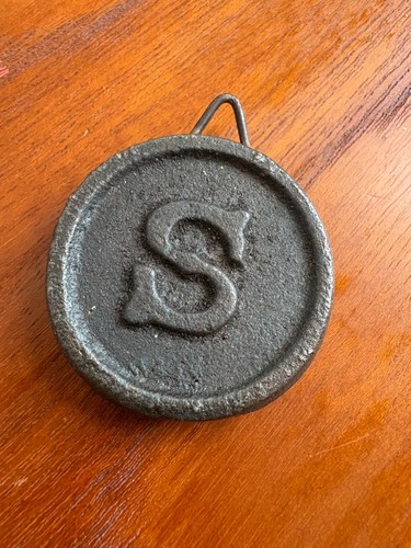 Vintage "S" Clock Weight, Clock Balance