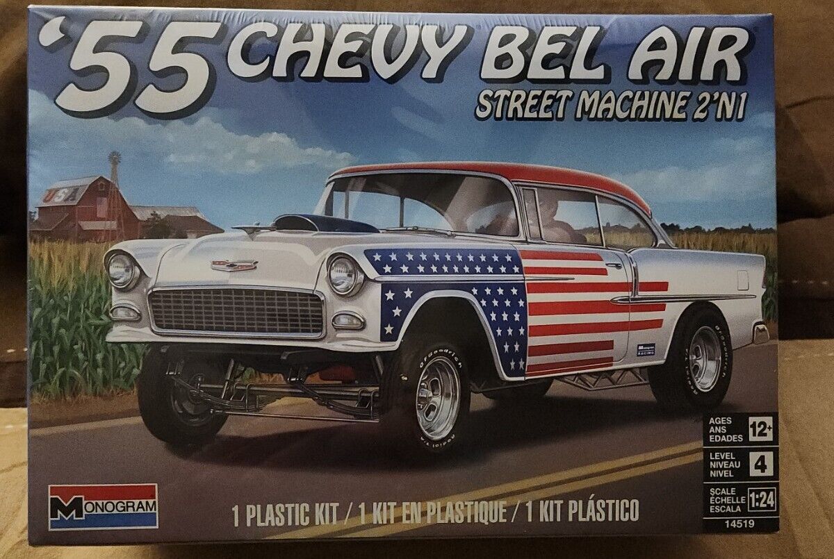 55 Chevy Bel Air Monogram 14519 1:24  Model Kit