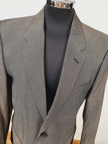Marc Jacobs blazer uomo grigio UK 38” tuta italiana giacca occhio di uccellino cotone ricco - Foto 5 di 10