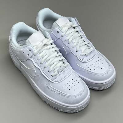 NIKE Air Force Shadow Layered Double Branding Sz Women's White