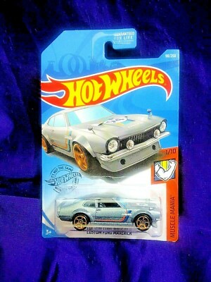 Hot Wheels Custom Ford Maverick Muscle Mania Series #1/10 Silver Diecast Car New