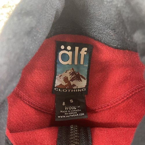 vintage ALF womens small jacket full zip up sweater WOOL blend red high neck - Picture 6 of 10