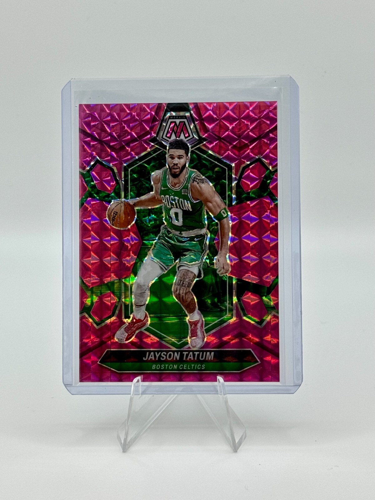 2023-24 Panini Mosaic Jayson Tatum Pink Mosaic /149 #147