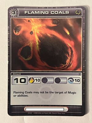 Chaotic 79/222 Flaming Coals Holo Foil Rare Attack Card