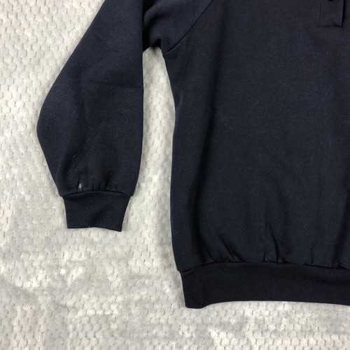 Country Collection Jumper Sweater Mens Pullover Button High Neck Navy Medium M - Picture 9 of 14