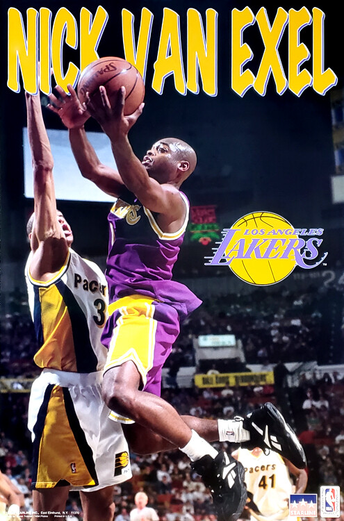NICK VAN EXEL Los Angeles Lakers Vintage Original 1995 Starline