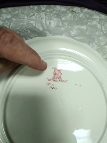 COPELAND SPODE ENGLAND SPODES ASTER 10 1/2INCH PLATE WITH ALL THE MARKINGS - Picture 5 of 10