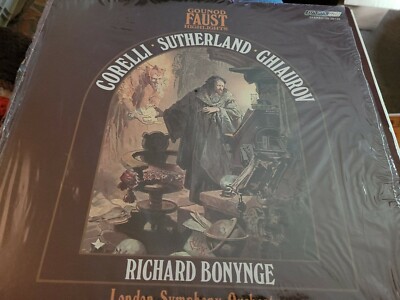 Gounod FAUST Gorelli Sutherland Ghiaurov LP Vinyl 33 RPM London Symphony EX EX