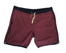 Fair Harbor Swim Trunks Mens XL Red The Anchor Shell Beach Surf Cruise Resort