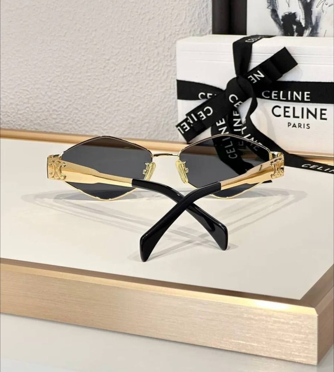 Celine CL40254U 30N Triomphe Metal Sunglasses Gold Frame