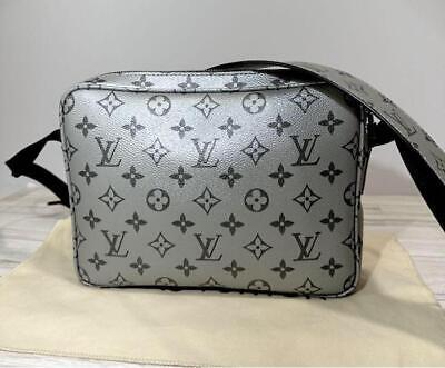 Louis Vuitton Messenger PM Shoulder Bag Crossbody Monogram Silver M43859  receipt