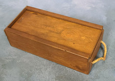 Napa Valley Wooden Cassette Case 12 Slots Rope Handle