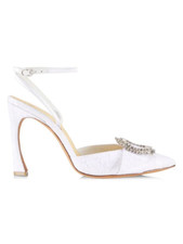 Alexandre Birman White Lace Madelina Embellished Bridal 4" Pumps EUR 36/US 6 NEW