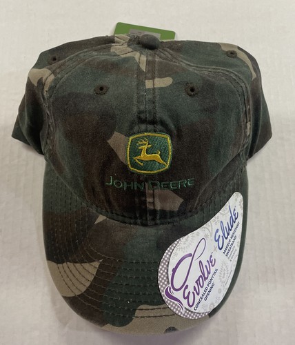 John Deere Women's Evolve & Elude Strap back /Makeup Resistant Hat Cap Camo New - Picture 2 of 13