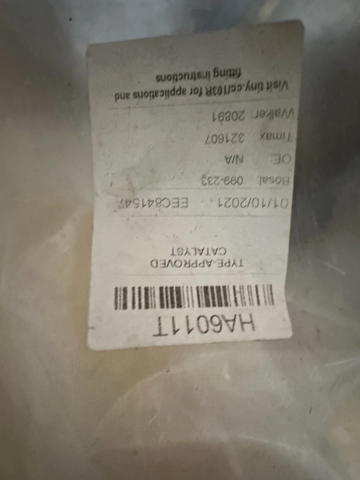 Exhaust Catalytic Converter HONDA JAZZ 1.2i 1.4i 2/02-12/08 ECC HA6011T - Image 2 of 2