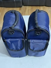 Caddy-O Wine Bottle Carrier Tote Cooler Chill Navy Shoulder Strap Zip Corkscrew