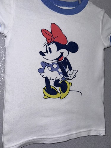 Gap Girls Size 4 Years Disney Minnie Mouse Polka Dot Pajama Set Organic Cotton - Picture 9 of 9